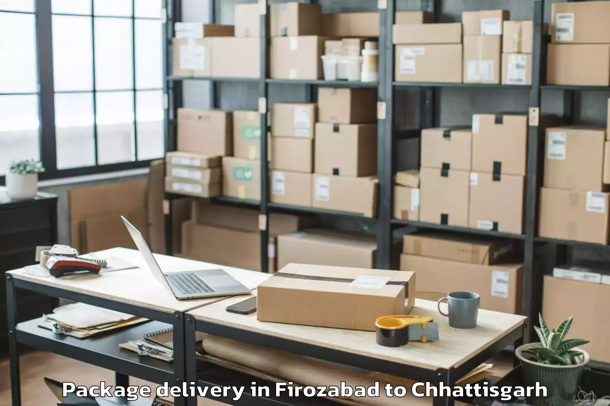 Trusted Firozabad to Khairagarh Package Delivery